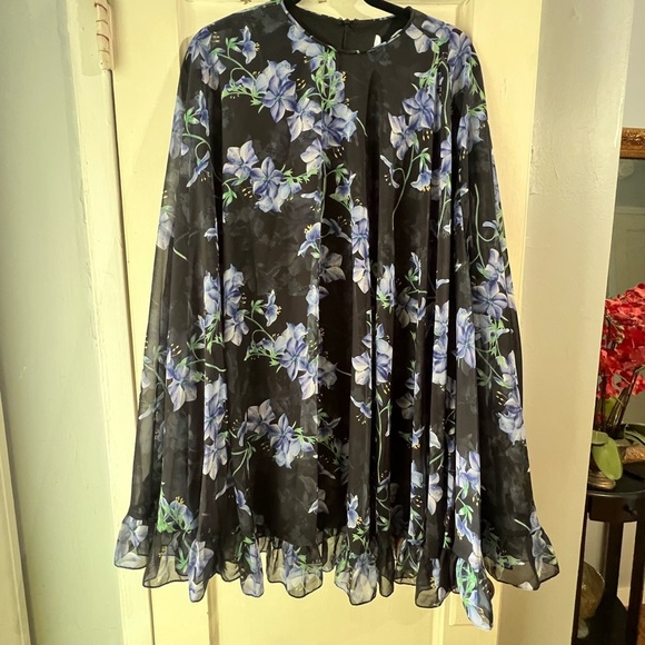 NWT Ieena for MAC DUGGAL Floral Cape Mini Shift Dress 4 - Picture 9 of 16